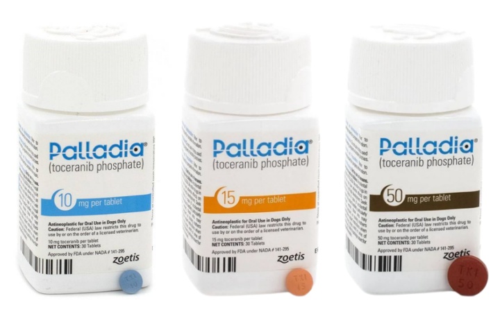 Palladia帕拉丁靶向药有10mg、15mg和50mg三种规格剂型